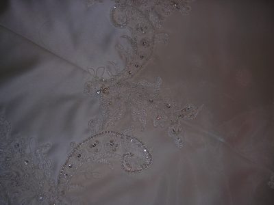 Detail of Amber's dress.